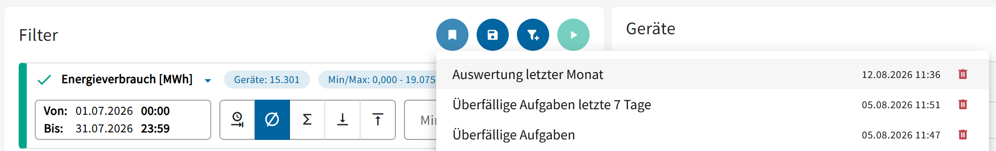 Favorit anwenden