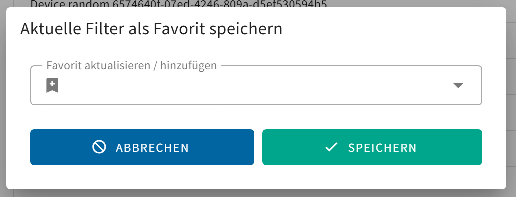 Favorit speichern