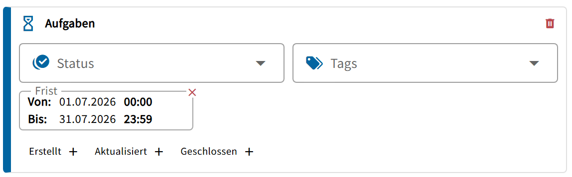 Auswahl des Zeitraums